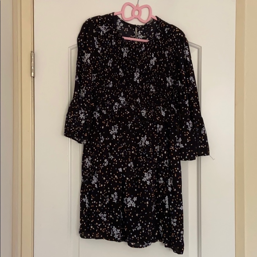 Zara Star Flower Pattern Dress Size L